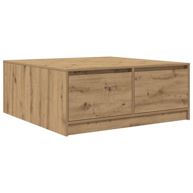 sohvapöytä laatikoilla artesaani tammi 100x100x40 cm (28407)