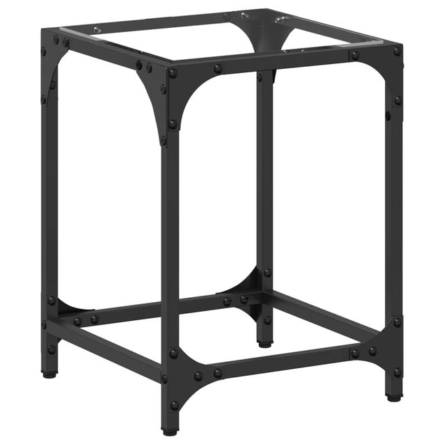 Sohvapöytä läpinäkyvä lasinen pöytälevy 30x30x40 cm teräs (45950)