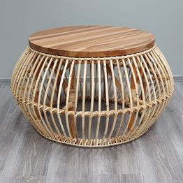 Sohvapöytä Tenstar Selandia Ø82cm rottinki