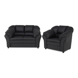 Sohvaryhmä Salvador, 2-istuttava + nojatuoli, musta (47496)