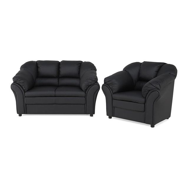 Sohvaryhmä Salvador, 2-istuttava + nojatuoli, musta (47496)