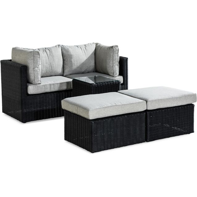 Sohvaryhmä Zambia, musta/harmaa