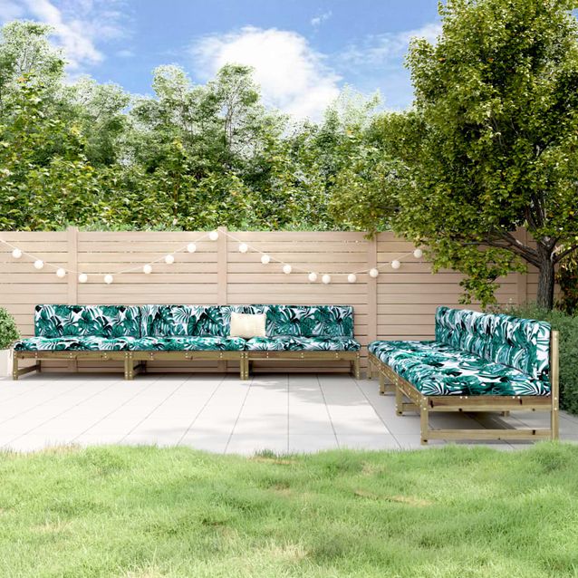 Sohvasarja ulos kyllästetty mänty, 6 osaa