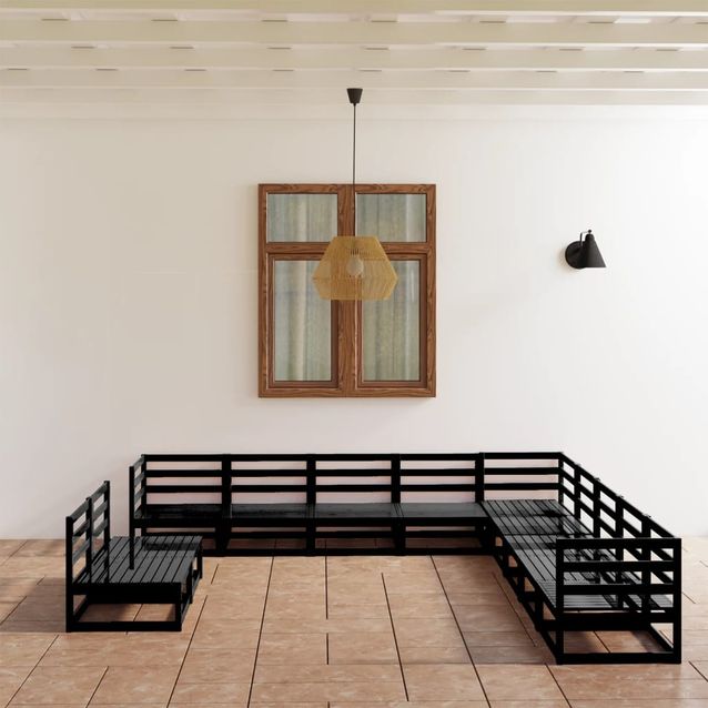 Sohvasarja ulos musta mänty, 11 osaa