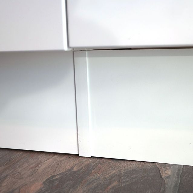 Sokkelin jatkopala Ideal Keittiöt 150mm melamiini valkoinen