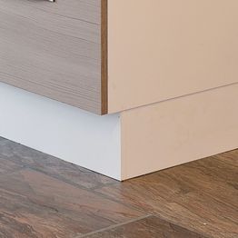 Sokkelin kulmapala Ideal Keittiöt 150mm melamiini valkoinen