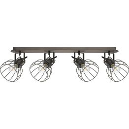 Spottivalaisin Eglo Vintage Sambatello 4-osainen ruskea/hopea