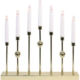 Kynttelikkö Star Trading Gustavo, 7-osainen, 37cm, messinki