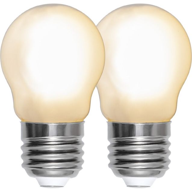 LED-lamppu Star Trading Frosted Filament 339-06, Ø45x78, E27, G45, 2.5W, 2700K, 250lm, 2kpl