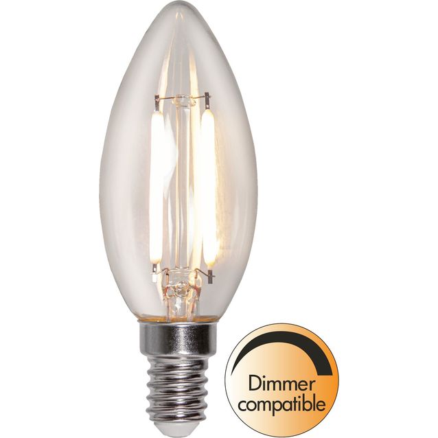LED-lamppu Star Trading Clear White Filament 352-79, Ø35x97, E14, C35, 2.5W, 2700K, 250lm