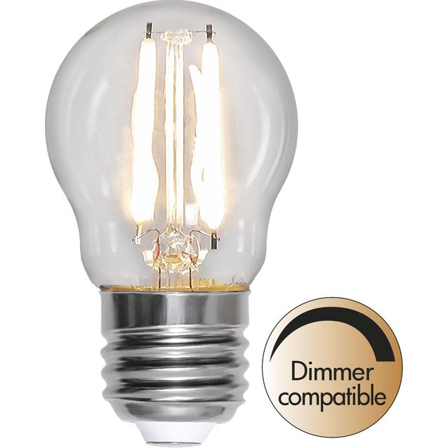 LED-lamppu Star Trading Clear White Filament 352-82, Ø45x78mm, E27, G45, 2.5W, 2700K, 250lm