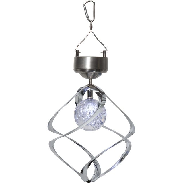 Aurinkokennokoristevalaisin Star Trading Roma, Ø16x35cm, ruostumaton teräs