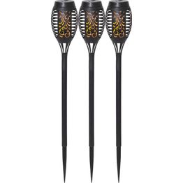 Aurinkokennovalaisin Star Trading Flame Mini, 70x70x400mm, 3kpl, musta