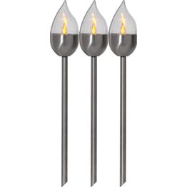 Aurinkokennovalaisin Star Trading Olympos, 60x60x500mm, 3kpl, hopea