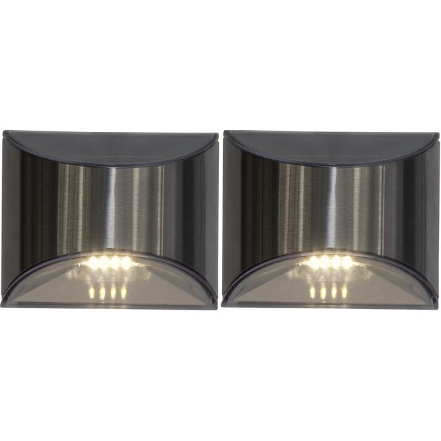 Aurinkokennoseinävalaisin Star Trading Wally, 10cm, hopea, 2kpl