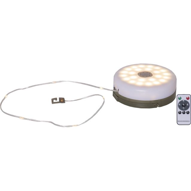 Valosarja Star Trading Rondo, ulkokäyttöön, ladattava, valkoinen/vihreä