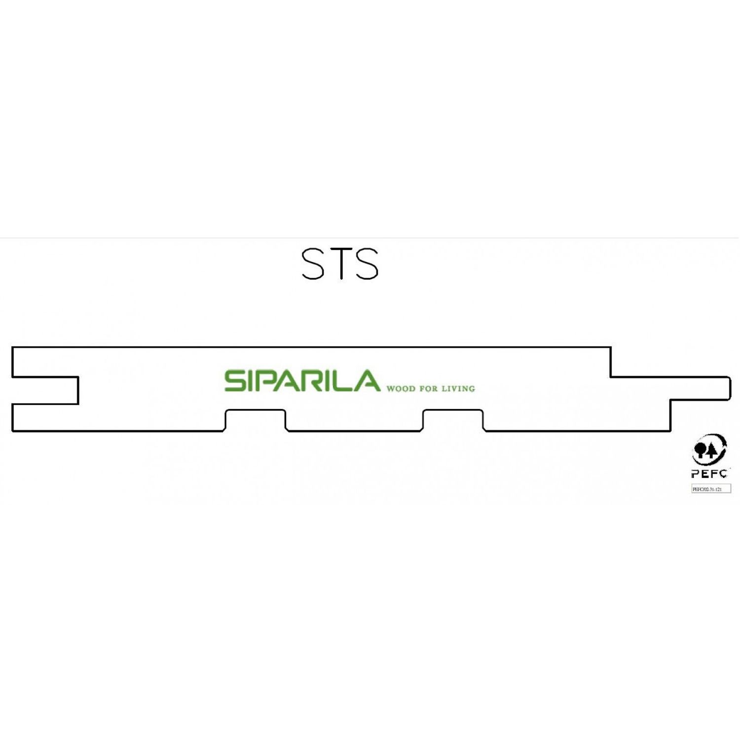 Sisustuspaneeli Struktuuri STS 15x176x2350 mm profiili