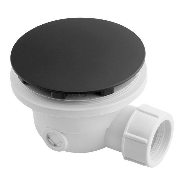 Suihkualtaan pohjaventtiili Interia VR836N Ø 90 mm mattamusta