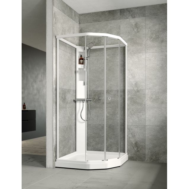 Suihkukaappi Flow Semi Standard kirkas lasi eri vaihtoehtoja