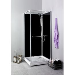 Suihkukaappi Noro Ocean 80C 800x800 mm musta lasi