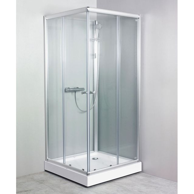 Suihkukaappi Noro Lake 79C 700x900mm alumiini/kirkas oikea