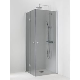 Suihkukulma Vihtan Ocean 3+5 700/900 mm kääntyvä + taittuva suora harmaa lasi