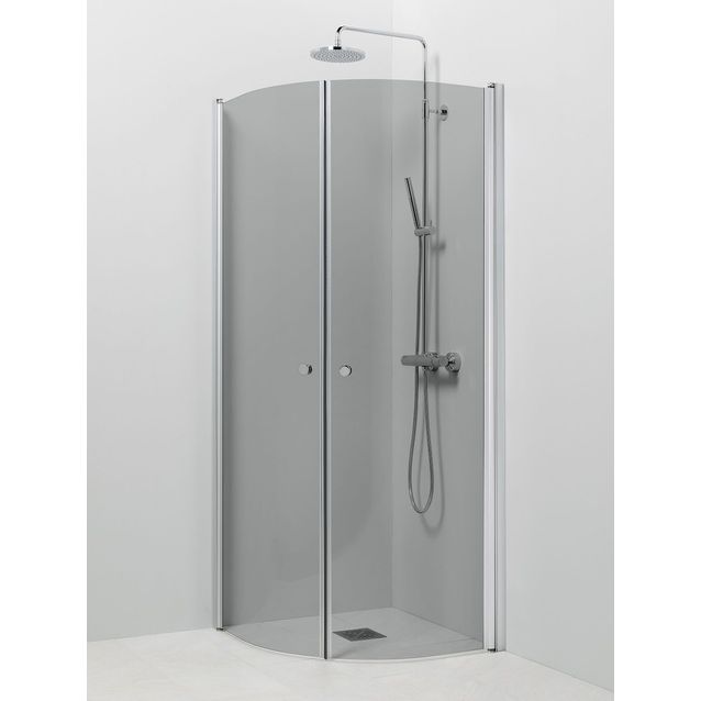 Suihkukulma Vihtan Ocean 4+4 900/900 mm kääntyvä kaareva harmaa lasi