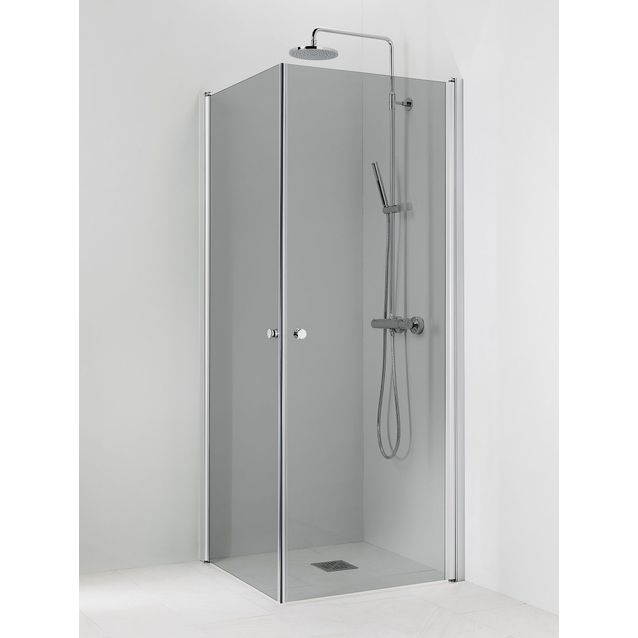 Suihkukulma Vihtan Pisara 3+3 900/900 mm kääntyvä suora harmaa lasi