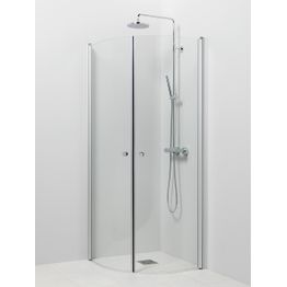 Suihkukulma Vihtan Pisara 4+4 700/900 mm kääntyvä kaareva kirkas lasi