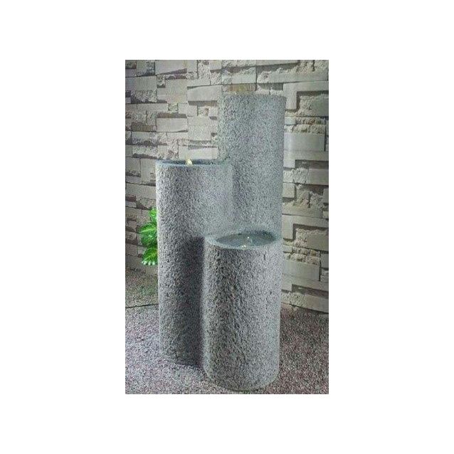 Suihkulähde LED-valoilla Chic Garden Pilarit 100 cm grafiitti