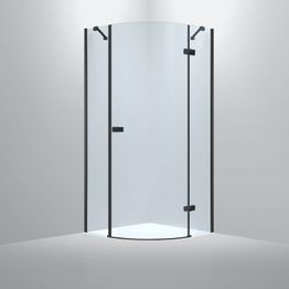 Suihkunurkka Bathlife Diskret eri kokoja oikea musta