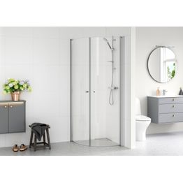 Suihkunurkka Gustavsberg Round kirkas lasi eri kokoja