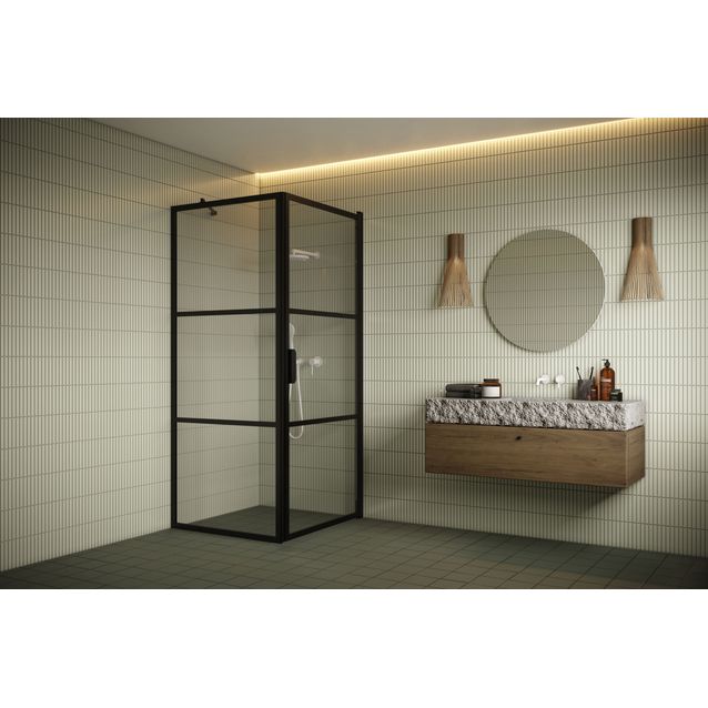 Suihkunurkka Hietakari Bläk 760 Tokyo seinä 819 mm ja ovi 817 mm