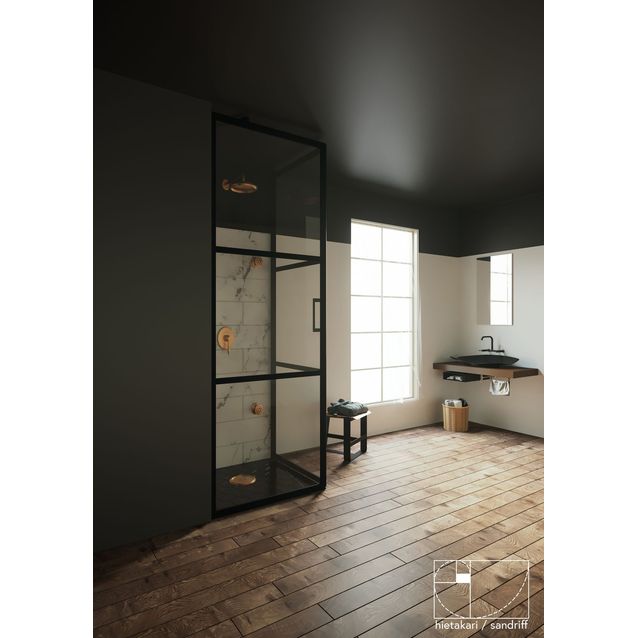 Suihkunurkka Hietakari Bläk 760 Tokyo seinä 919 mm ja ovi 817 mm