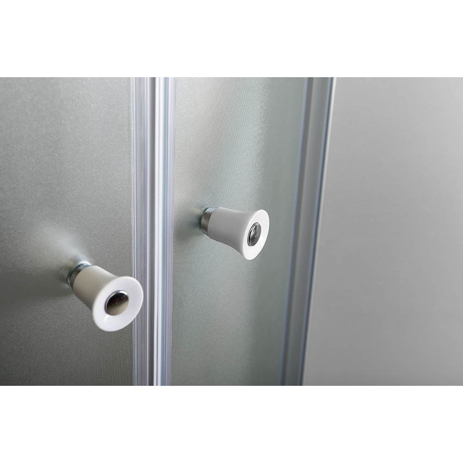 Suihkunurkka Interia Arlen 800x800x1850 valkoinen profiili karkaistu turvalasi kuviolasi