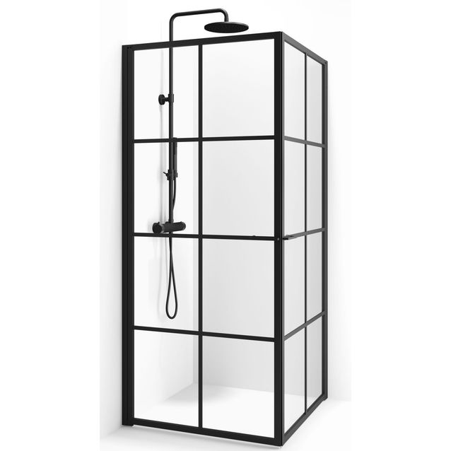 Suihkunurkka Macro Empire Suora, 80x90, kirkas lasi+ruudukko