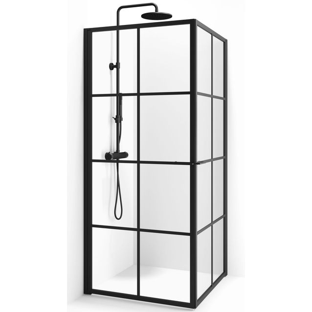 Suihkunurkka Macro Empire Suora, 90x100, kirkas lasi+ruudukko