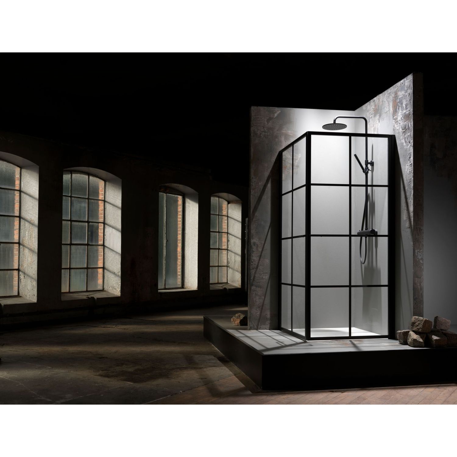 Suihkunurkka Macro Empire Suora, 90x90, kirkas lasi+ruudukko lisäkuva