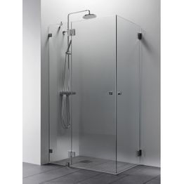 Suihkunurkka Vihtan Elegance 15 mittatilaus kirkas lasi musta