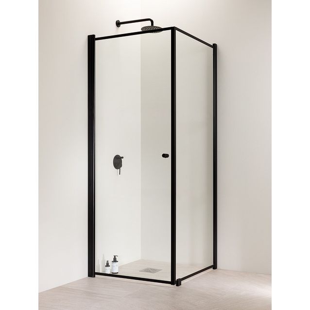 Suihkunurkka Vihtan Ruutu 3+6 musta kehys eri kokoja