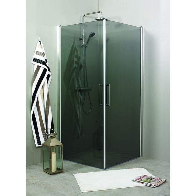 Suihkunurkkaus Noro Fix Trend C 99 900x900x1950 mm mattahopea savulasi