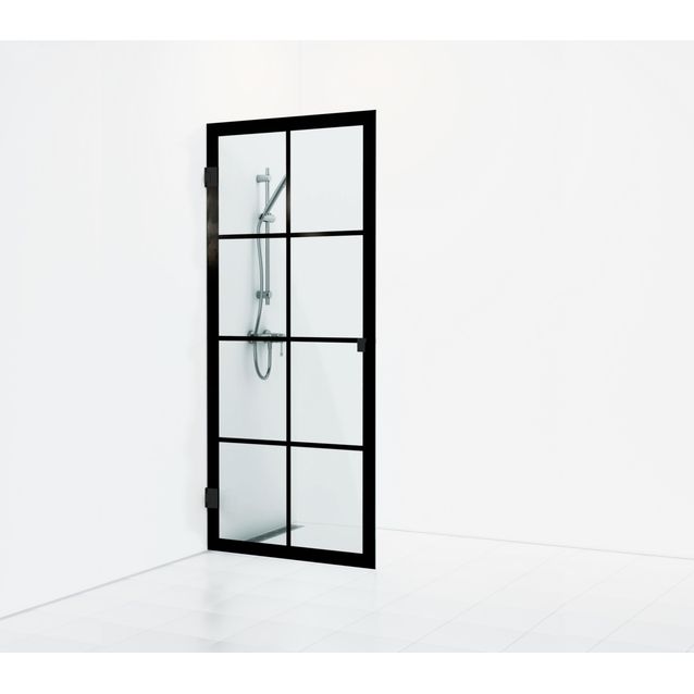 Suihkuovi Svedbergs 180° Rista, 78x200, musta kehys