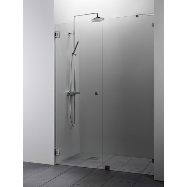 Suihkuovi Vihtan Elegance 3, mittojen mukaan, kirkas lasi, musta