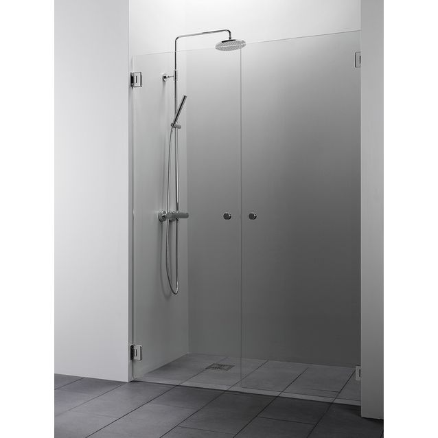 Suihkuovi Vihtan Elegance 5, mittojen mukaan, kirkas lasi, musta