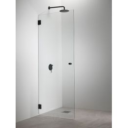 Suihkuovi Vihtan Elegance 9 mittatilaus kirkas lasi musta