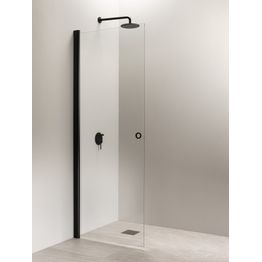 Suihkuovi Vihtan Puro 3 kirkas lasi alumiini/musta eri vaihtoehtoja