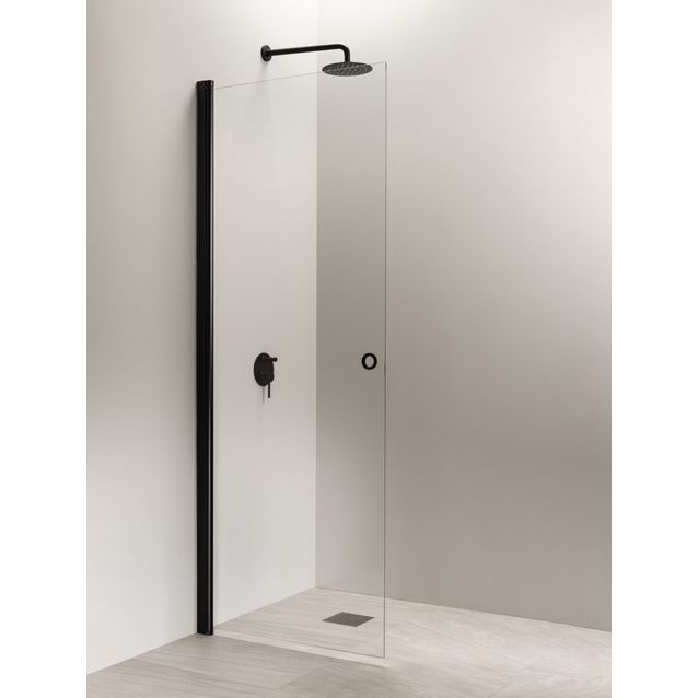 Suihkuovi Vihtan Puro 3 kirkas lasi alumiini/musta eri vaihtoehtoja