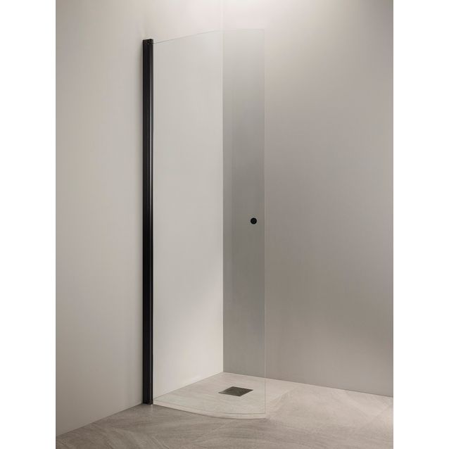 Suihkuovi Vihtan Puro 4, kirkas lasi, alumiini/musta, eri vaihtoehtoja