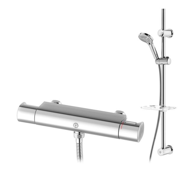 Suihkusetti Gustavsberg Atlantic 2.1, termostaattihanalla, lyijytön, energialuokka A, kromi