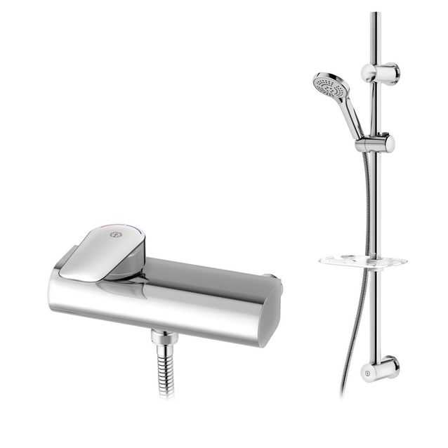 Suihkusetti Gustavsberg Atlantic 2.1, suihkuhanalla ja kahvalla, kromi